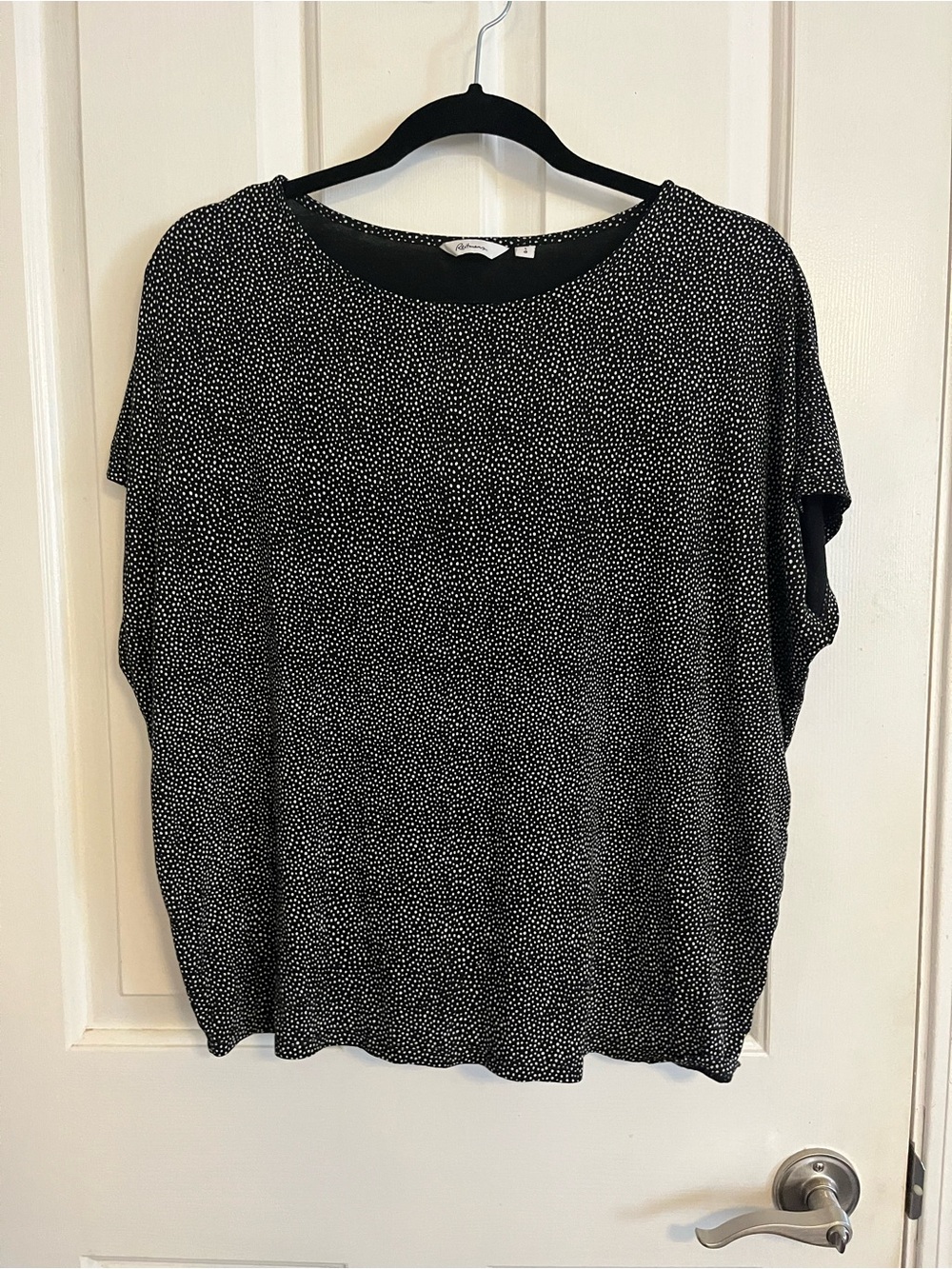 5 for $30 Black and White Dot Short Sleeve Women's Top